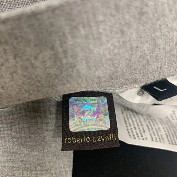 Roberto Cavalli Sport Jogger Pants Pant Striped Gray Black New Mens Size Large - Picture 12 of 14